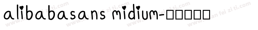 alibabasans midium字体转换